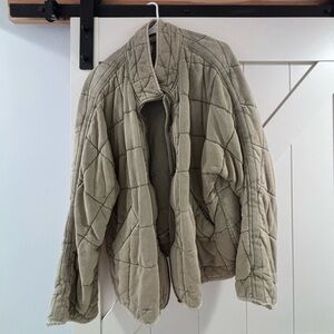 Free People Quilted Dolman Knit Jacket